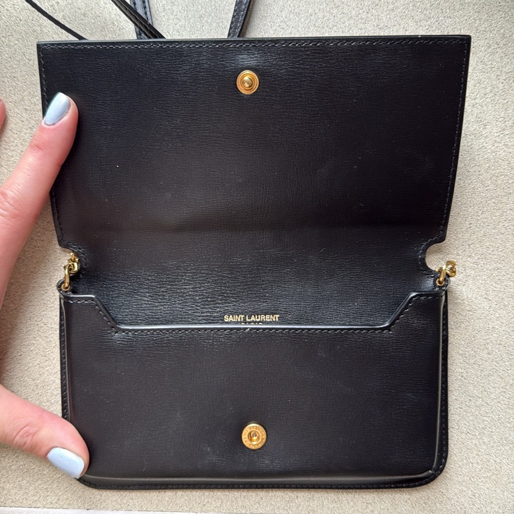 Yves Saint Laurent Black Leather Crossbody Bag - Picture 4 of 9
